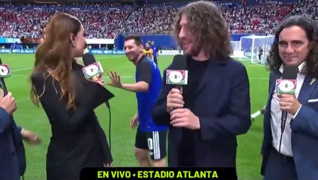 critican a Messi por ignorar a los conductores de Televisa Tania Rincon