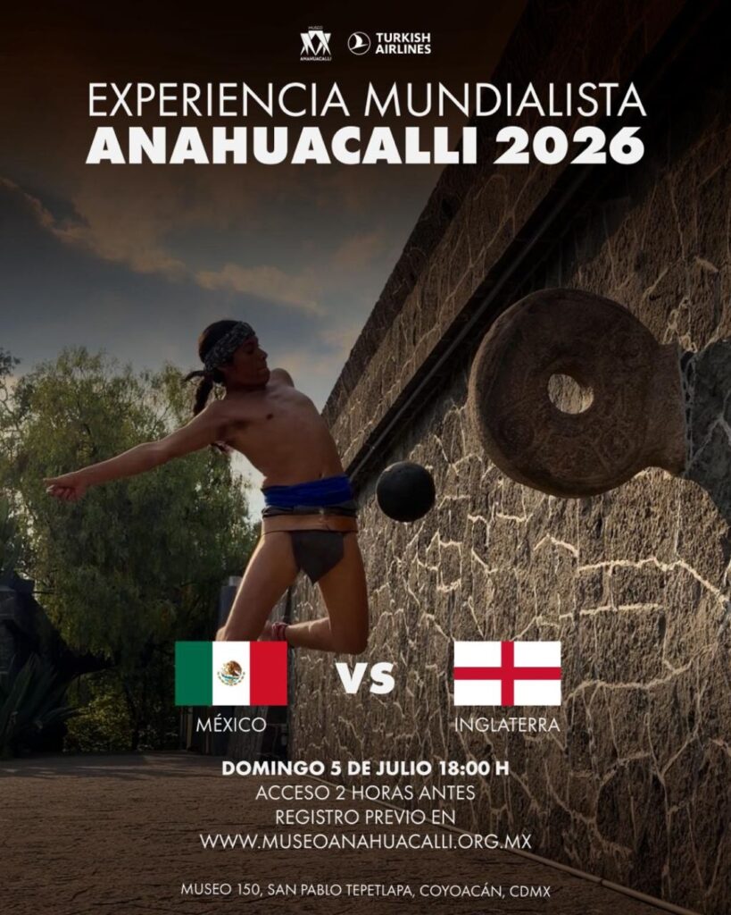 fecha horario y registro méxico vs inglaterra en anahuacalli