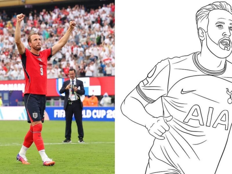 Dibujos de Harry Kane para colorear