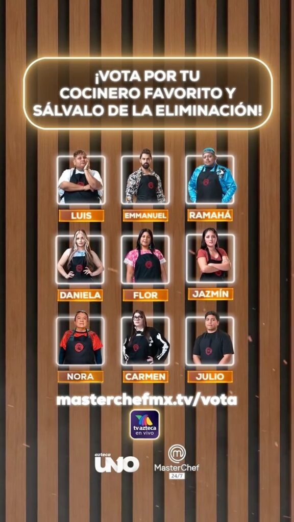 ¿Cómo van las votaciones hoy domingo 19 de julio en MasterChef México?