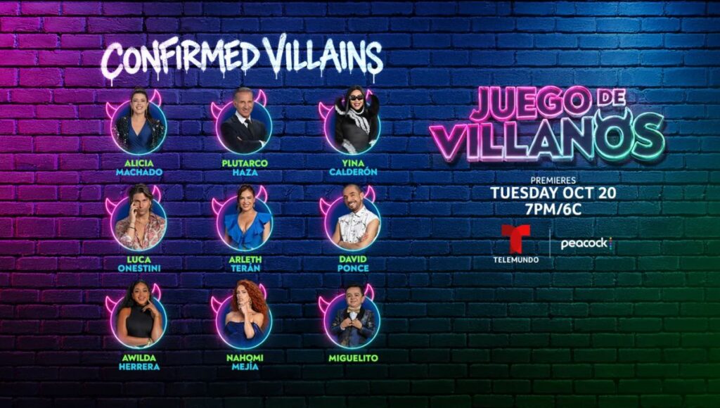 Juego de Villanos primeros confirmados del reality de Telemundo